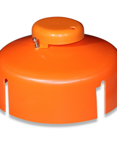 Guard cap for fan air scrubber